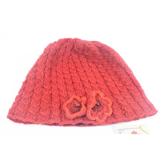 NWT Lost Horizons Nepal Wool Beanie & Finger-less Gloves Set Handmade in Nepal - Picture 2 of 7